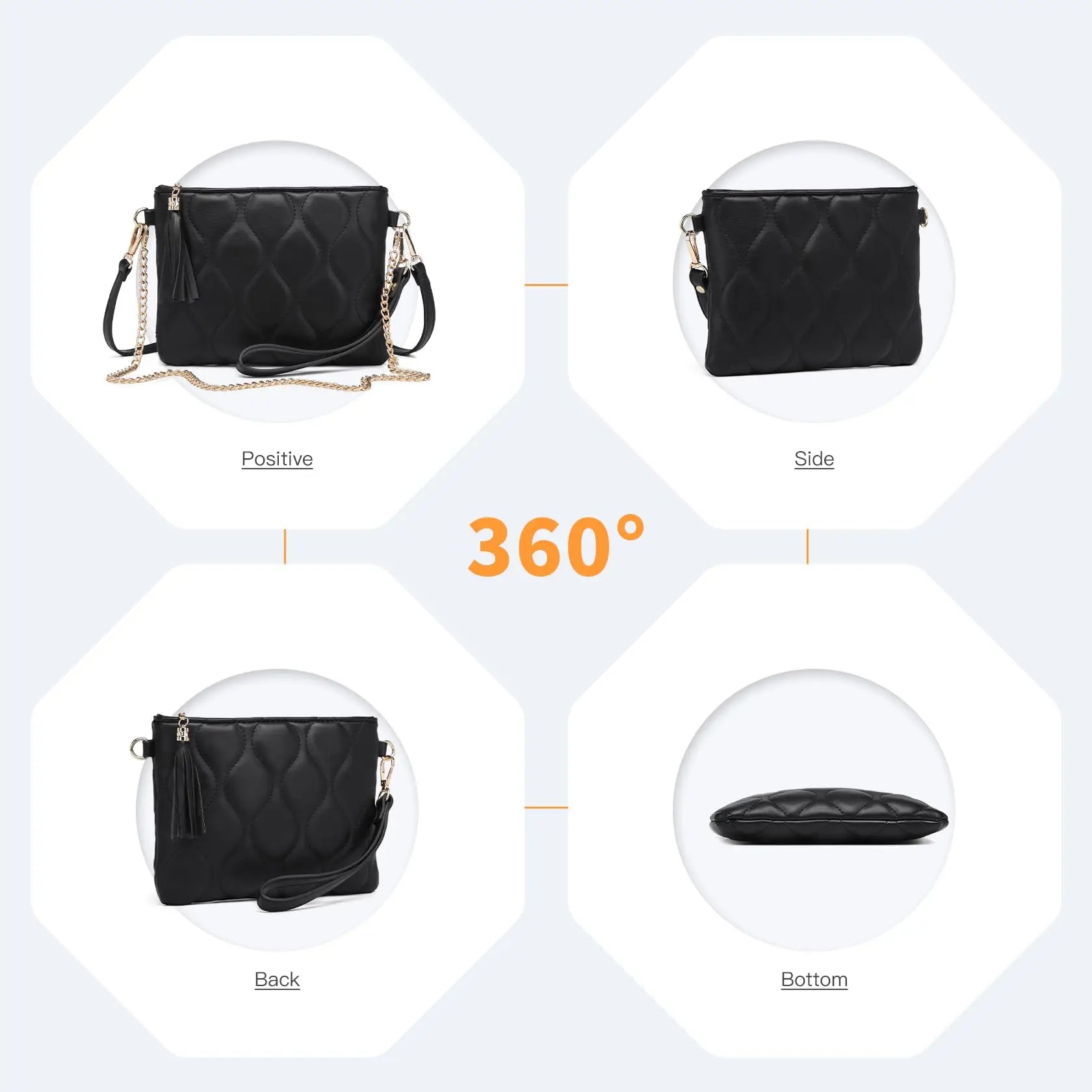 Miss Lulu Small Crossbody Bag Soft Pu Leather For Women Chain Bag