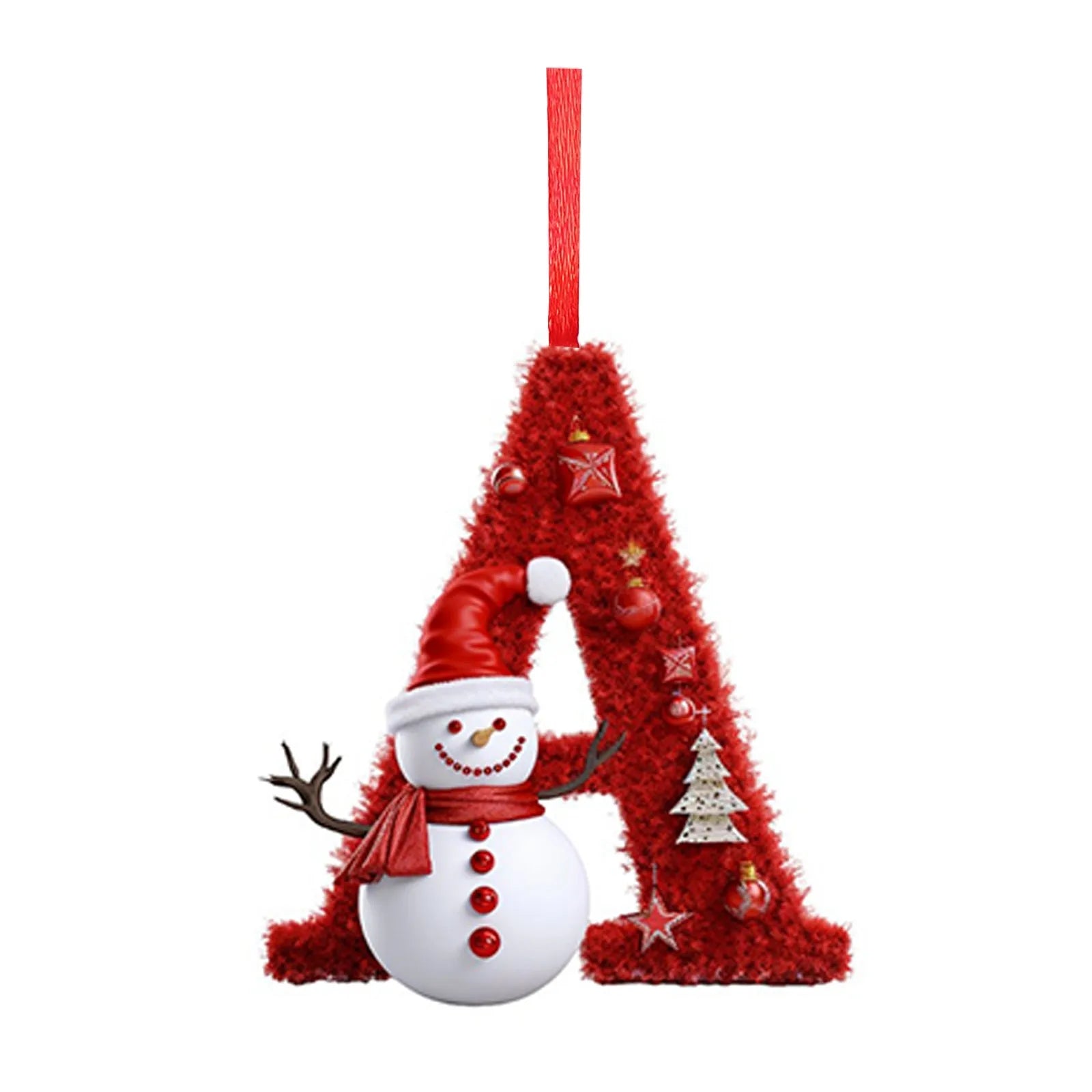 New Christmas Tree Decoration 2D Letter Pendant Acrylic 26 Letter Pendant Hanging Christmas Tree Ornament Accessories navidad - YourGiftIdeasUK