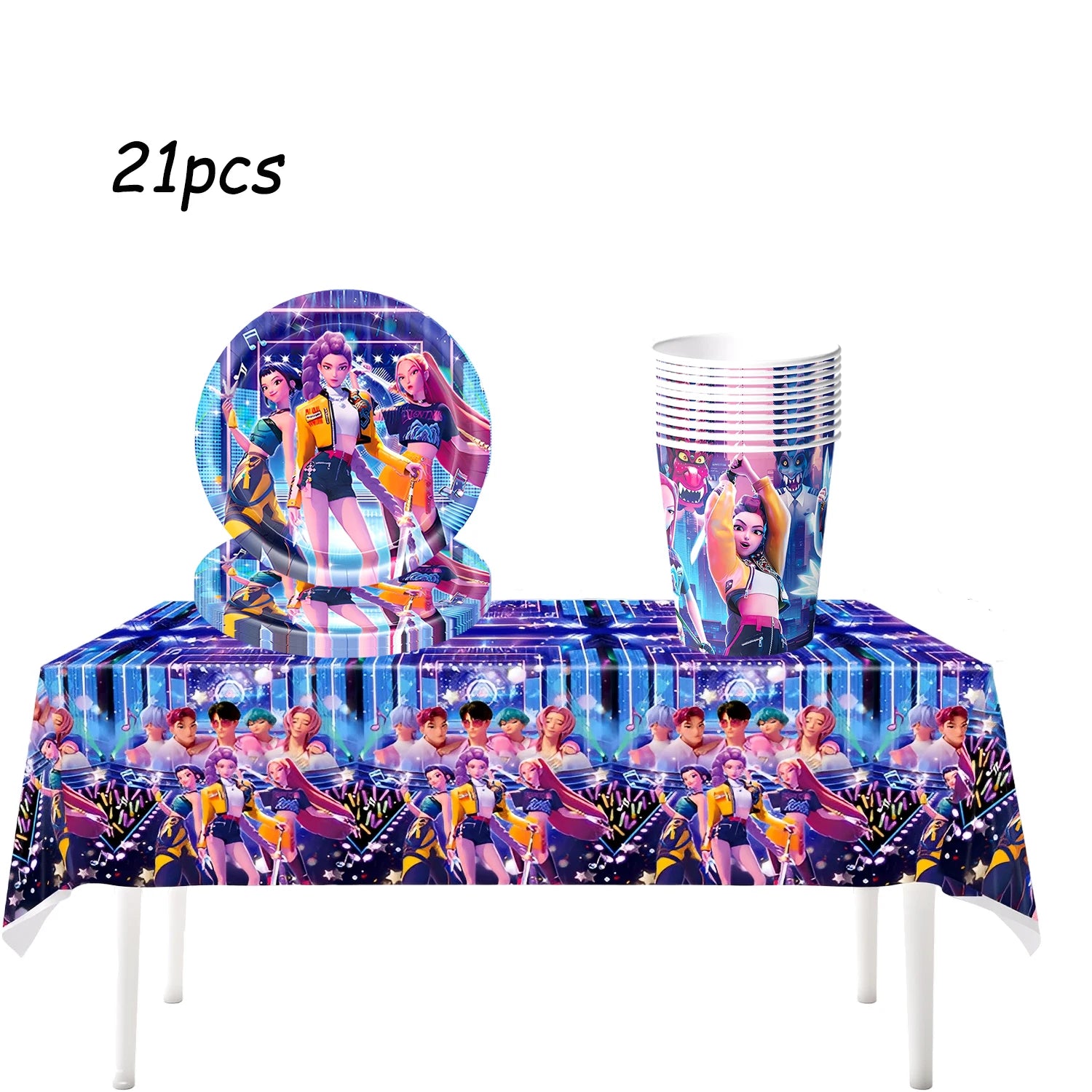k pop demon hunters Theme Birthday Party Decorations Tableware Cup Plate  Gift bag paper Straw for Girls Baby Shower Supplies - YourGiftIdeasUK