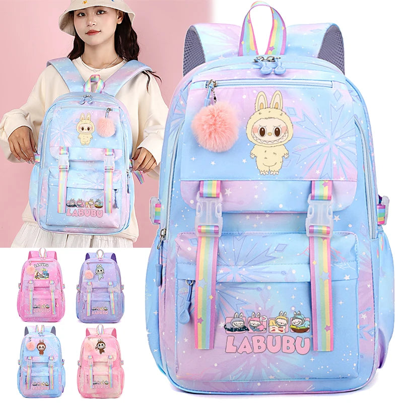 Anime Cute Printed Backpack Teenger Student Kid Girl Boy Schoolbag Bookbag Women Large Capacity Waterproof Schoolbag Travel Bag