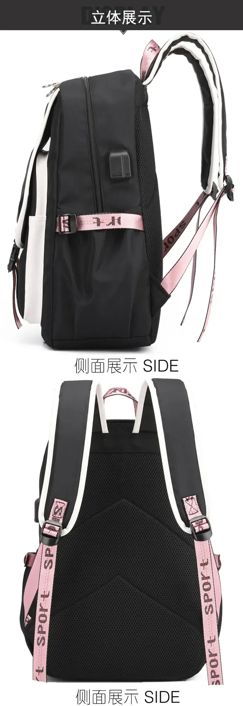 School Backpack for Students KPop Demon Hunters Daily Bagpack 2025 Hot Movie Print Backpacks for Girl Boy Laptop Usb Port Bag
