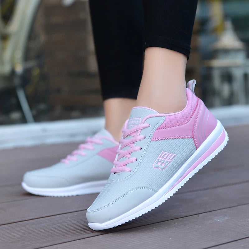 Women's Comfortable Golf Shoes, White Gray Girls' Outdoor Running Shoes, Women's Classic Casual Walking Shoes