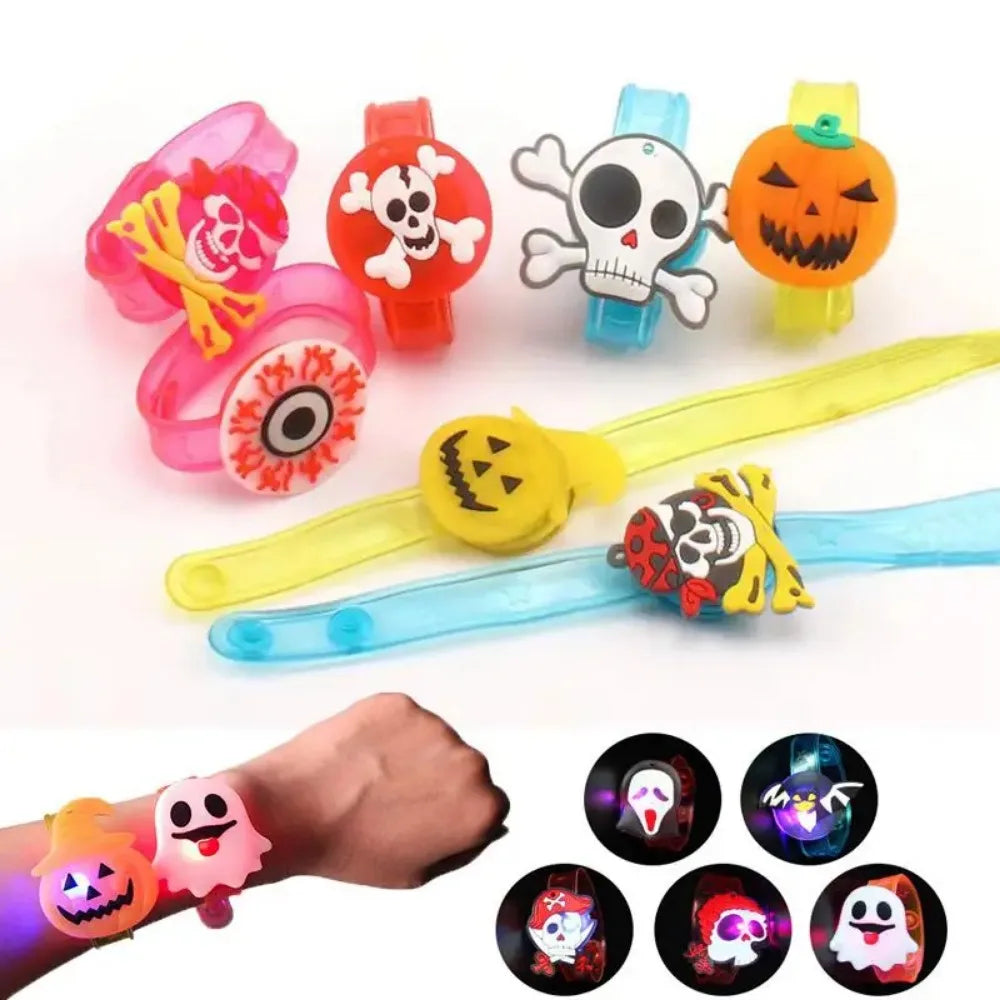 12-36Pcs Glowing Halloween Bracelets Rings Children - YourGiftIdeasUK