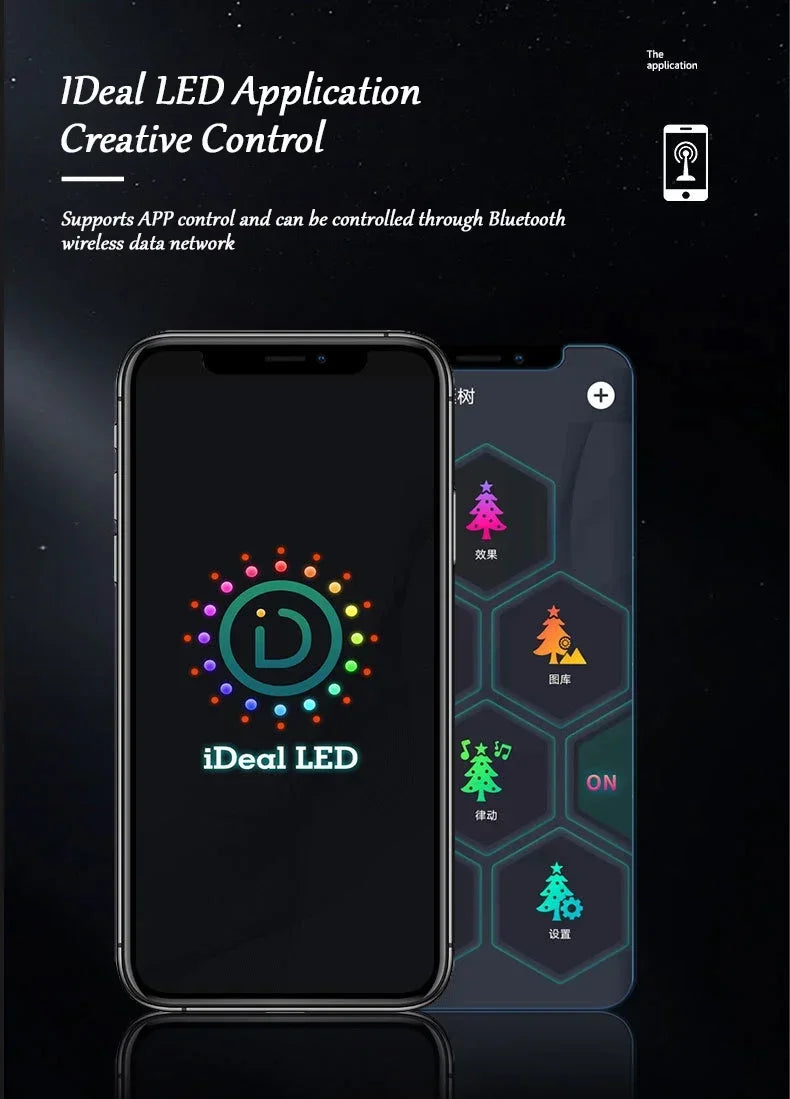 2.1M LED Christmas Tree Decorative Light Lntelligent IDeal LED APP Application Control DIY Lmage Light String for Quick Shipping - YourGiftIdeasUK