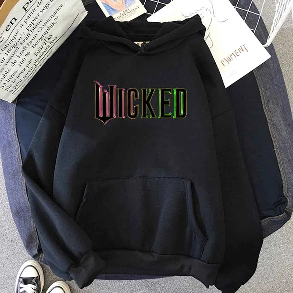 Wicked Fantasy Movie Letter Hoodie 2025 Retro Women_men Hoodies Unisex Sweatshirt Vintage Aesthetic Harajuku Winter Clothes