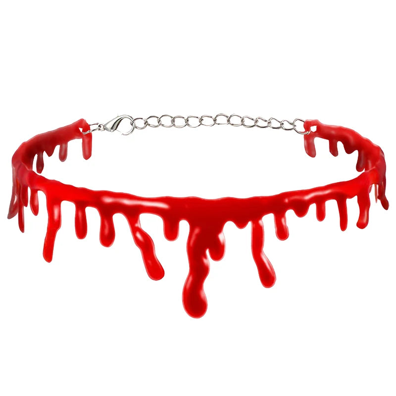 Halloween Decoration Bloody Necklace Horror Dripping Blood - YourGiftIdeasUK