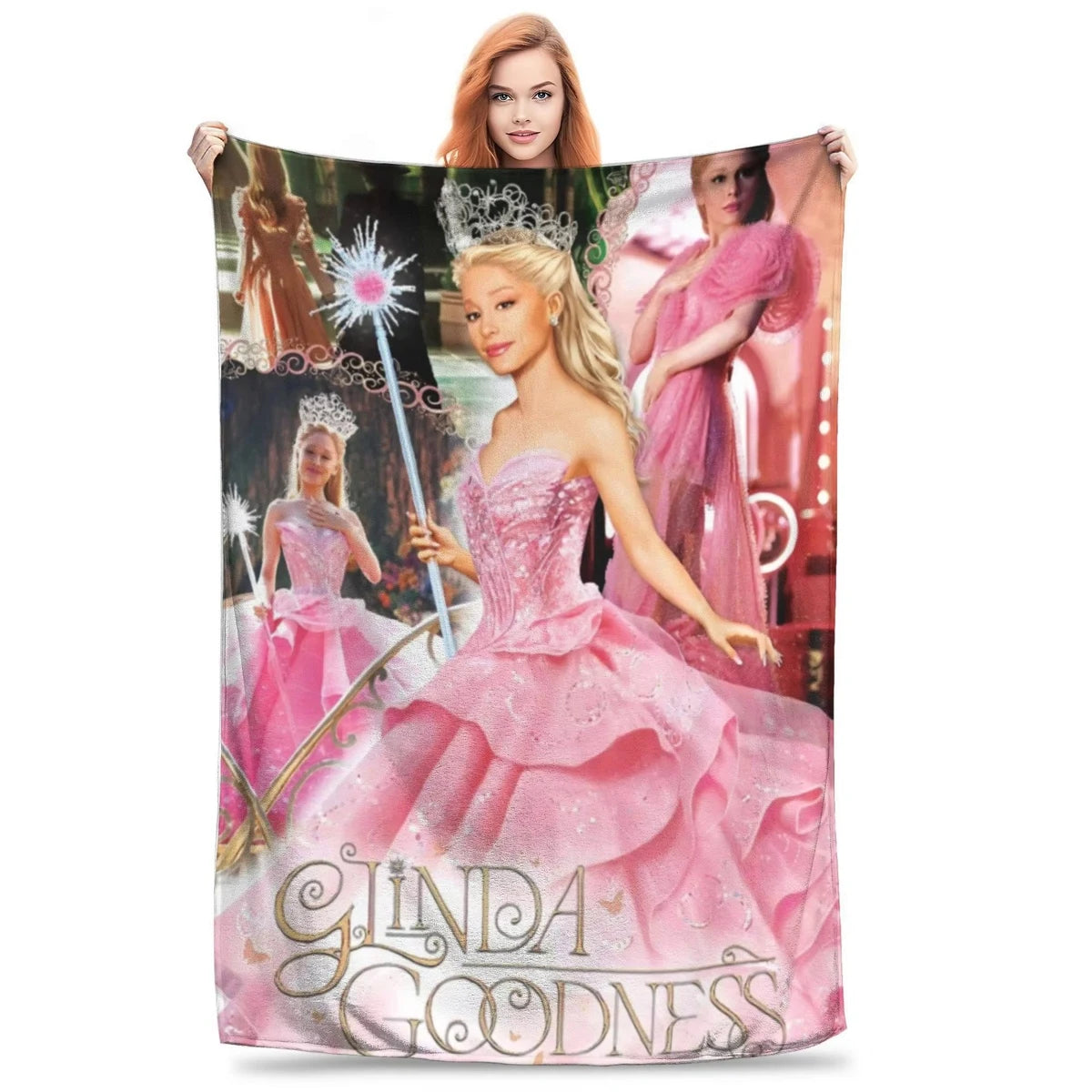 Wicked Elphaba & Glinda Tonal Blanket Magic Movie Flannel Throw Blankets Bedspreads Printed Soft Warm Multifunction Quilt - YourGiftIdeasUK