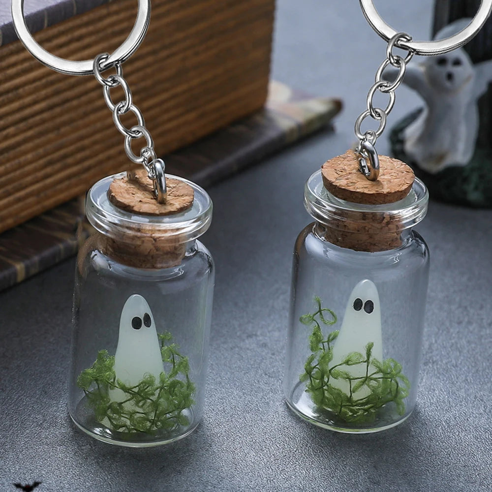 Luminous Ghost Keychain Halloween Tiny Glow Drifting Bottle - YourGiftIdeasUK