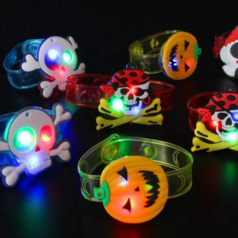 5-10-20PCS Glowing Pumpkin Ghost Bracelet Rings Kids - YourGiftIdeasUK