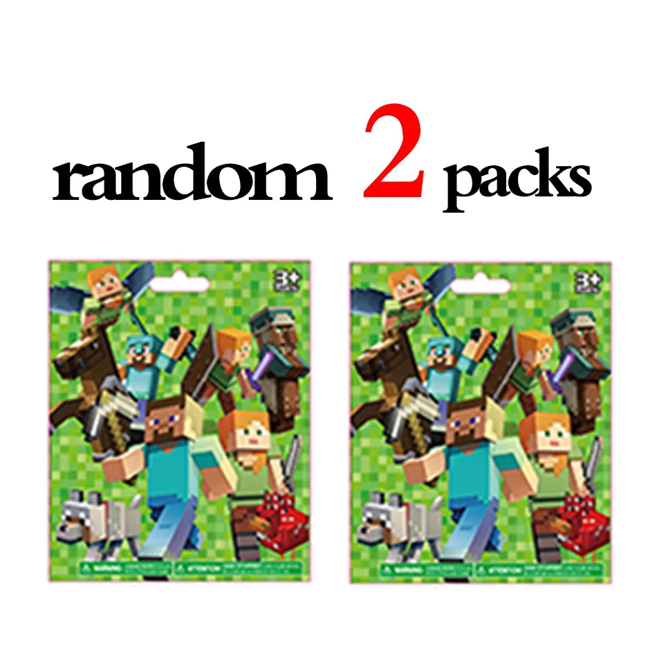 2-24pcs Anime Minecraft Figure Blind Box Action Figurine Doll Kits Collection PVC Model Toys Wholesale children Birthday Gift