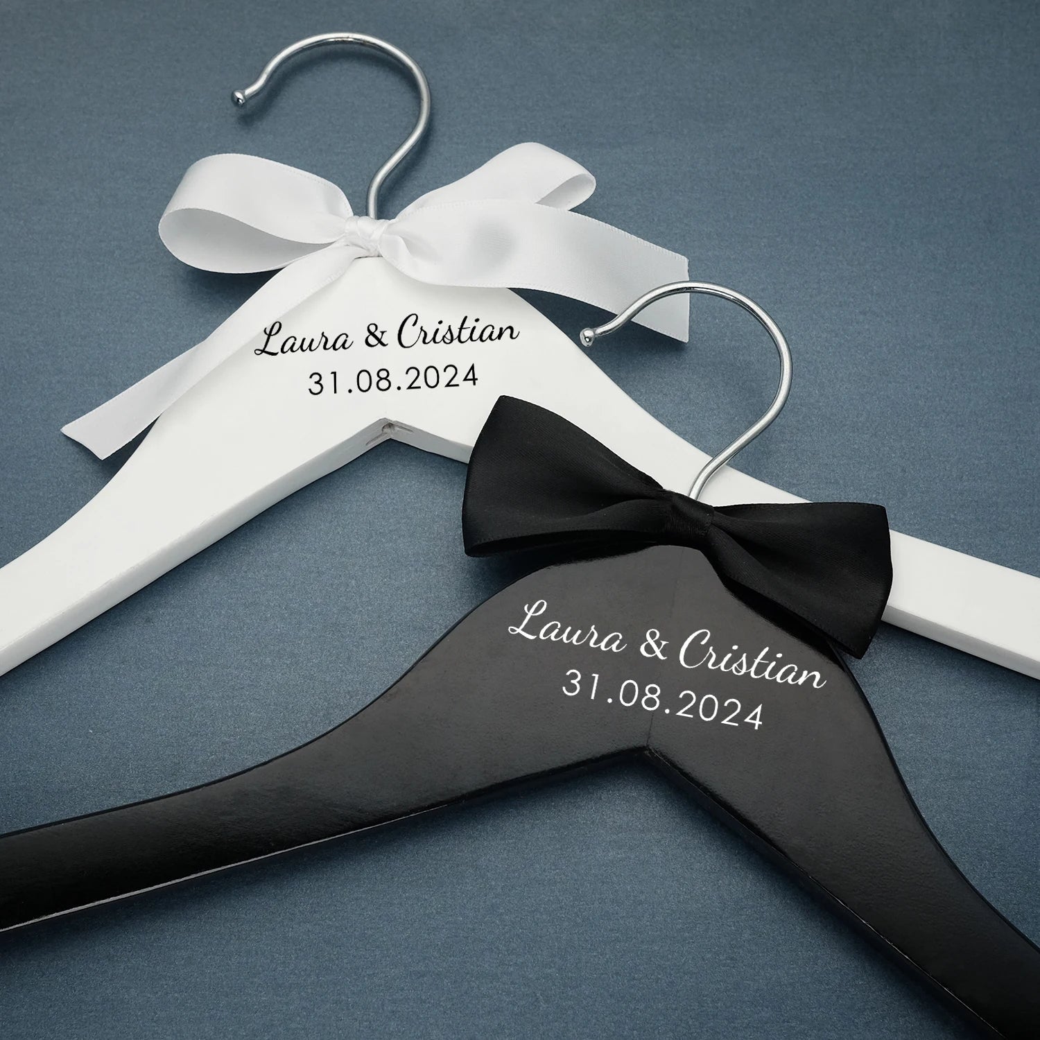 Personalized Wedding Hanger: Bride & Groom Keepsake