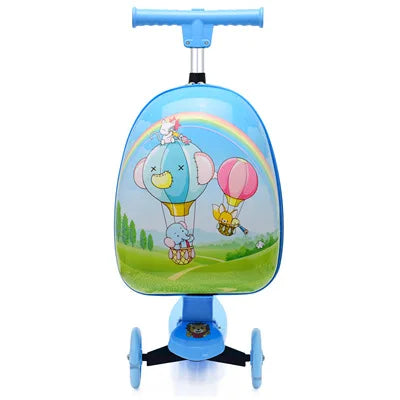 Children Travel Suitcase Cute Cartoon Skateboard Rolling - YourGiftIdeasUK