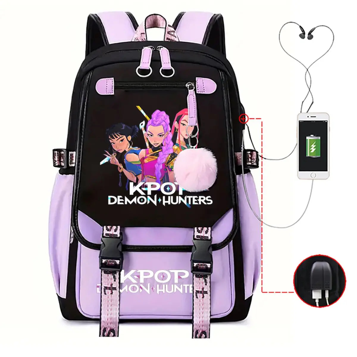 KPop Demon Hunters School Bags for Student Teens Girls Girls Backpack Women Laptop Backpack Outdoor Travel Bagpacks High Quality