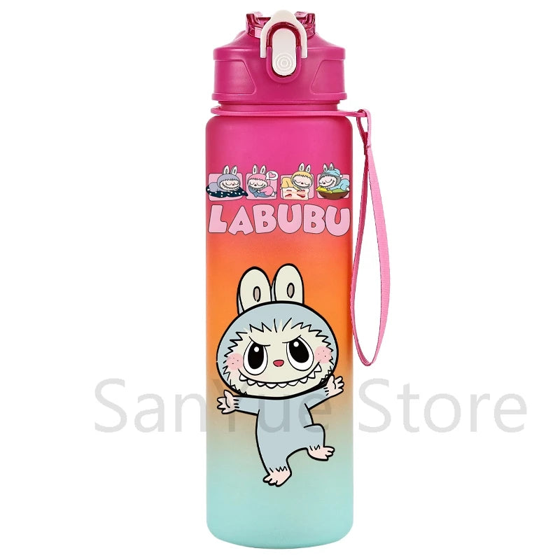 750Ml Cartoon Printed Large Capacity Water Bottle Teenger Student Drinking Portable Cartoon Outdoor Sport Water Cup Kid Gift