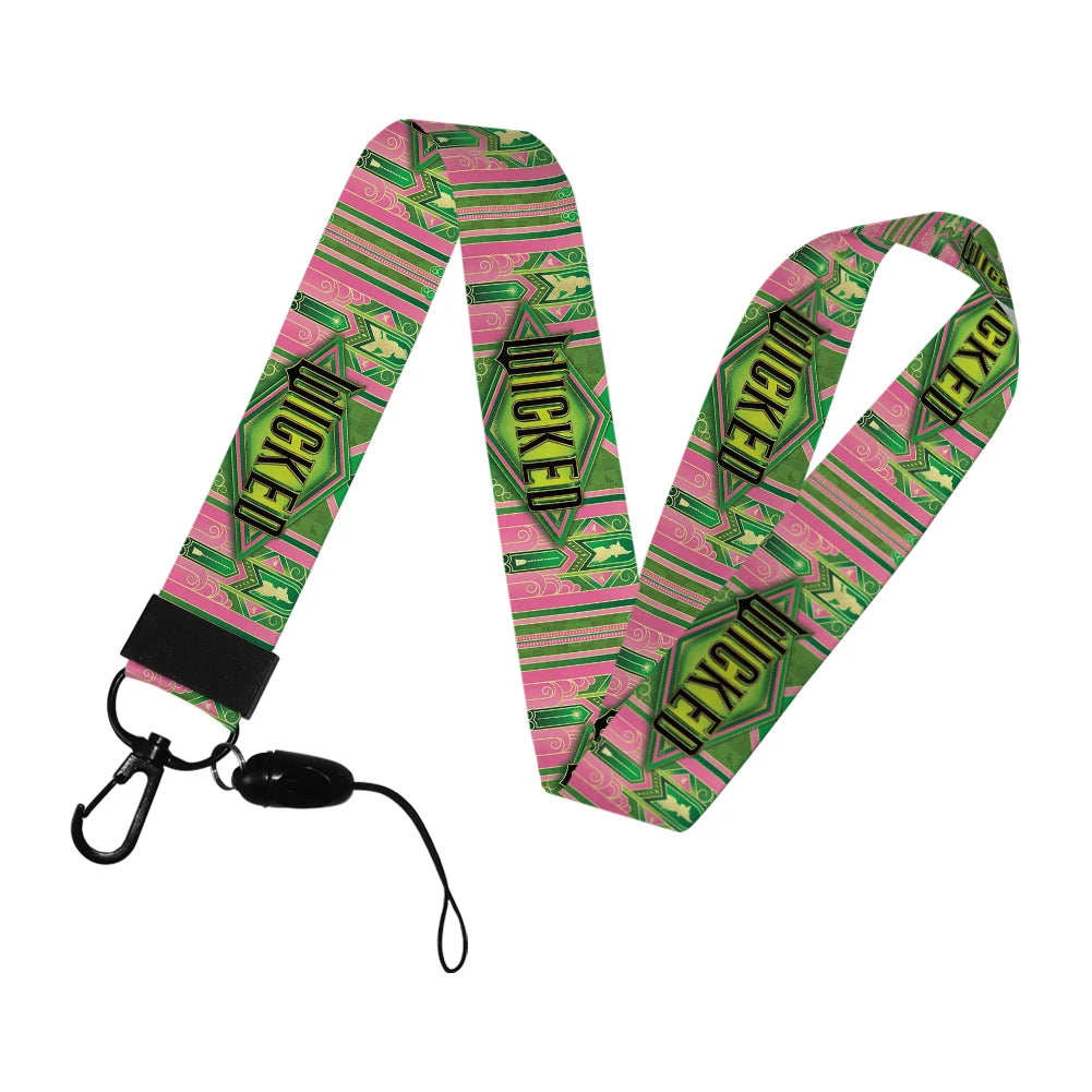 Wicked Glinda and Elphaba Women Lanyards ID Badge Holder Strap Work Card Bus Access Card Holder Keychains Accessories - YourGiftIdeasUK