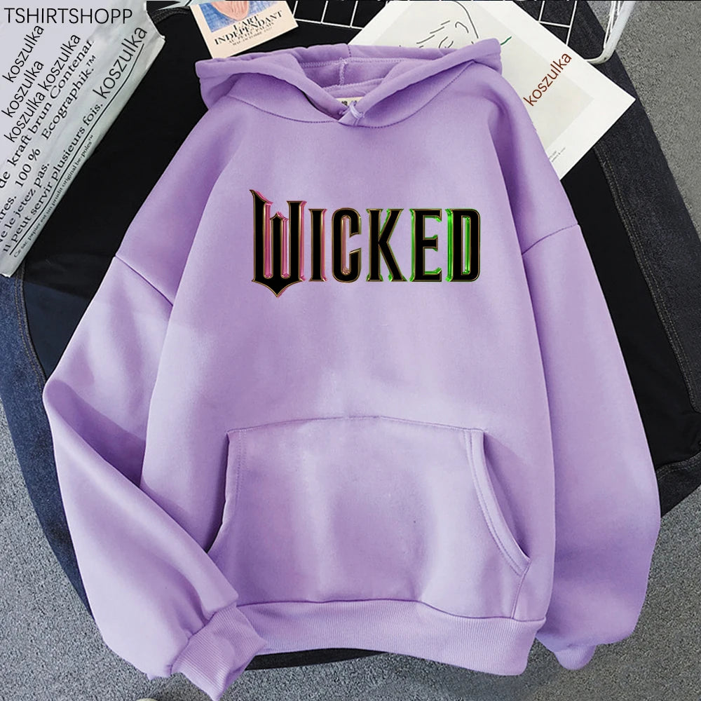 Wicked Fantasy Movie Letter Hoodie 2025 Retro Women_men Hoodies Unisex Sweatshirt Vintage Aesthetic Harajuku Winter Clothes - YourGiftIdeasUK