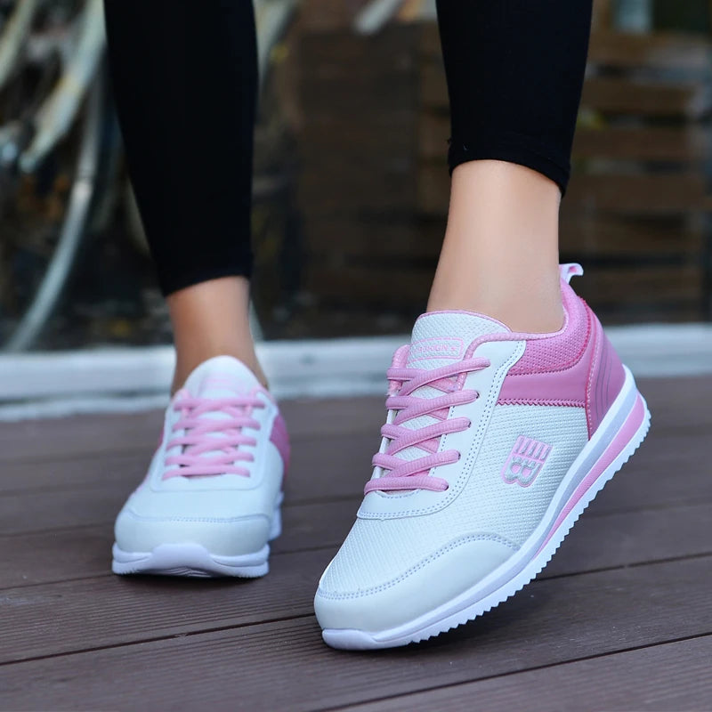 Women's Comfortable Golf Shoes, White Gray Girls' Outdoor Running Shoes, Women's Classic Casual Walking Shoes