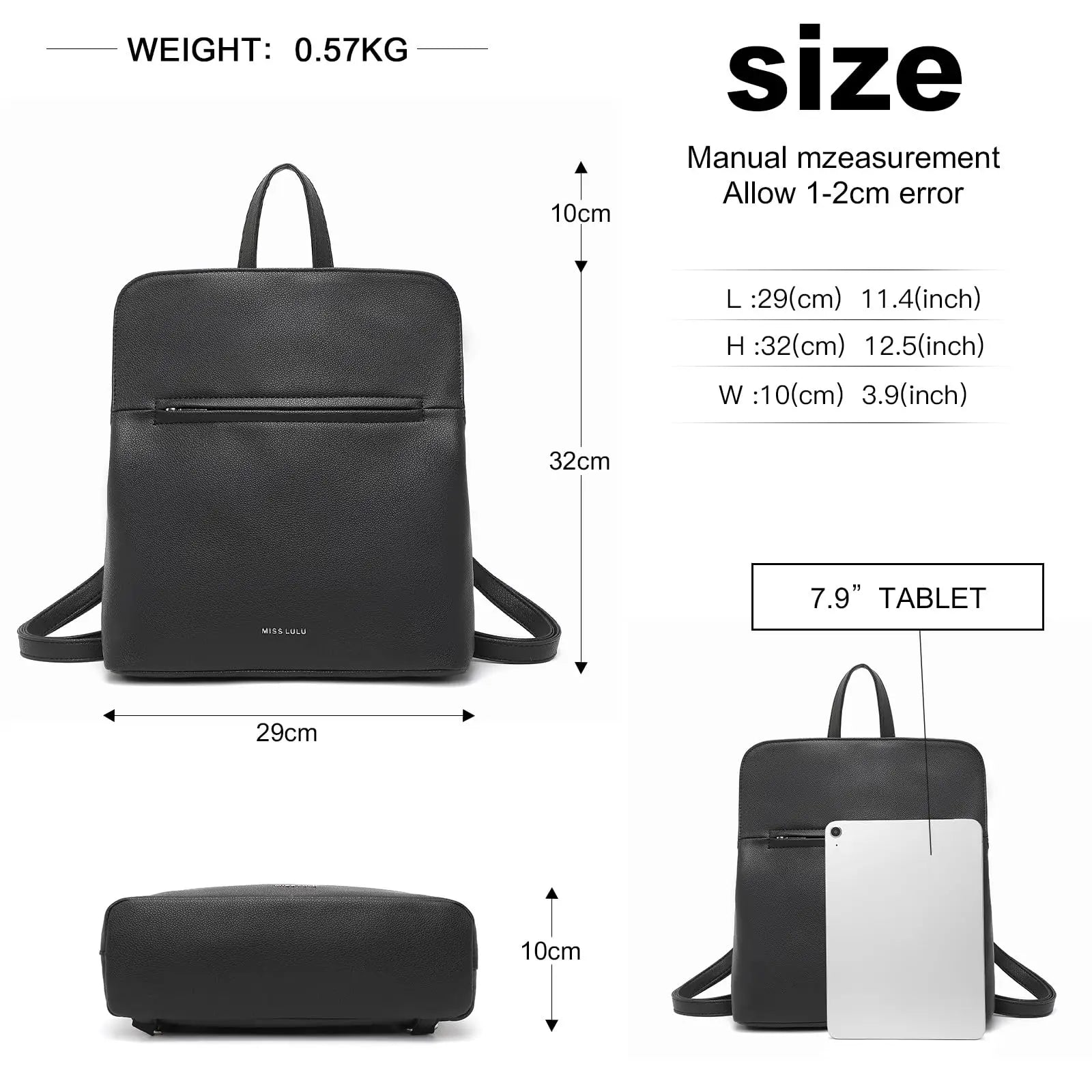 Miss Lulu Women's Miss Lulu Women's Fashion Backpack Miss Lulu Women's Fashion Backpack