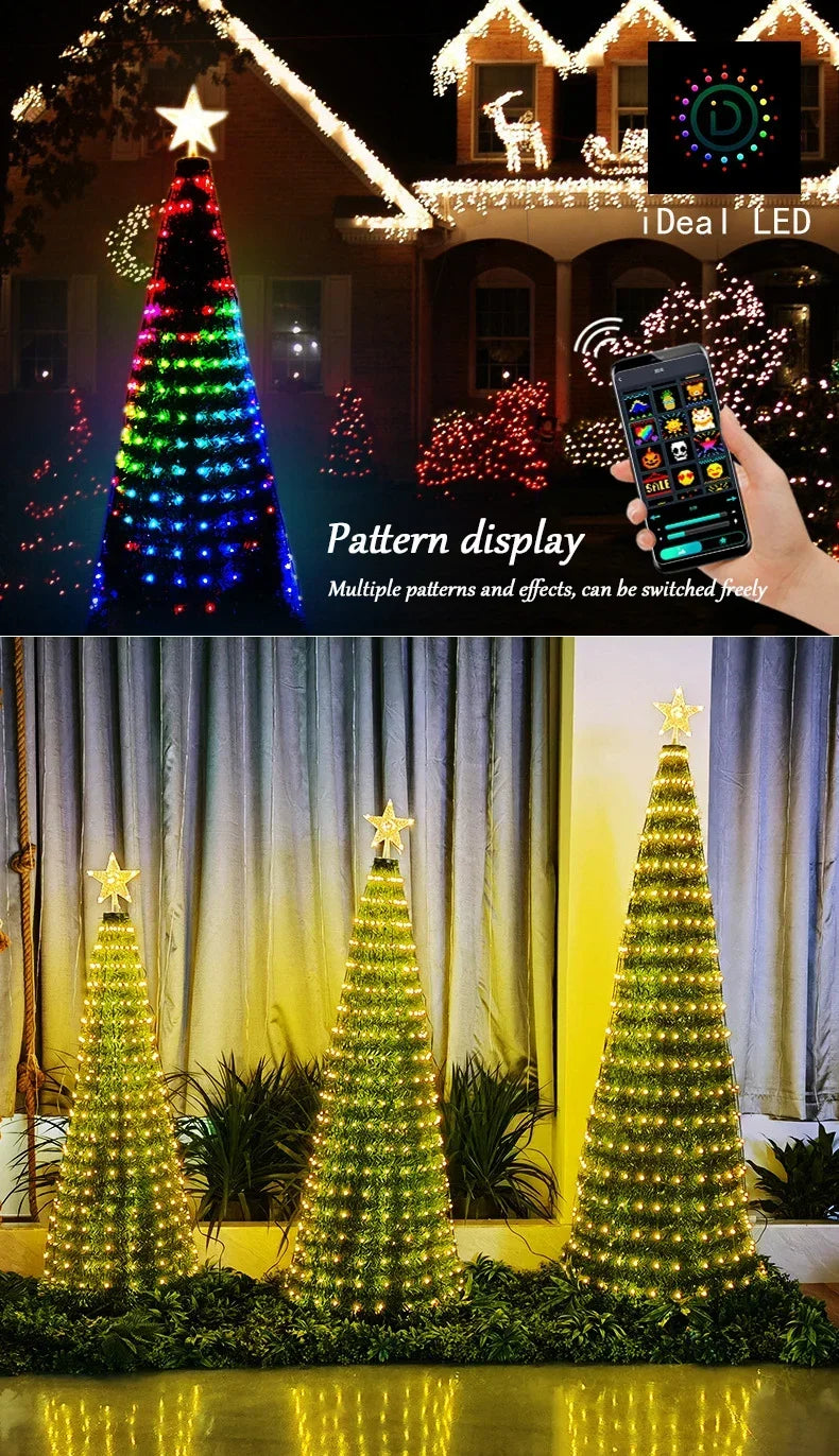 2.1M LED Christmas Tree Decorative Light Lntelligent IDeal LED APP Application Control DIY Lmage Light String for Quick Shipping - YourGiftIdeasUK