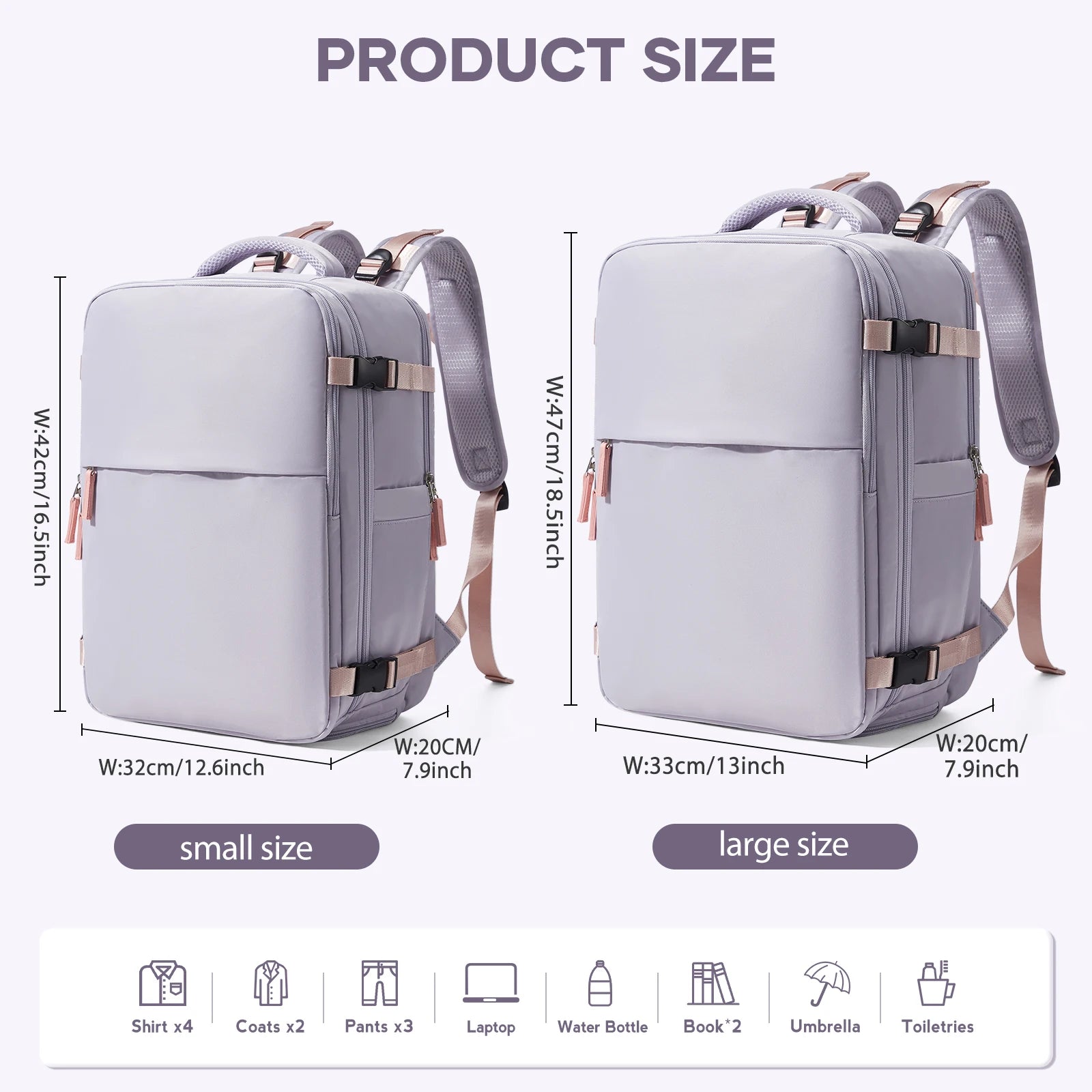 Airplane Cabin Luggage Wizzair 40x30x20 Vacuum Compression Backpack for Travel Hiking, Women Laptop Backpack  Vacuum Storage Bag
