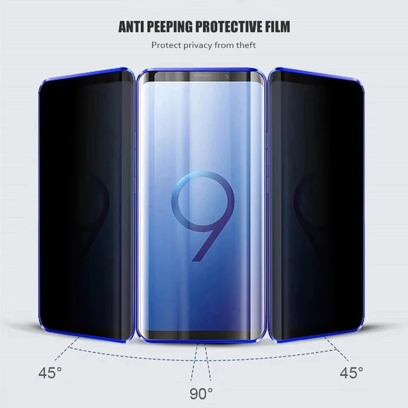 For Samsung Galaxy S23 FE S24 S25 Ultra S22 Plus Case 360° Double Sided Glass Anti Peeping Privacy Metal Magnetic Phone Cover
