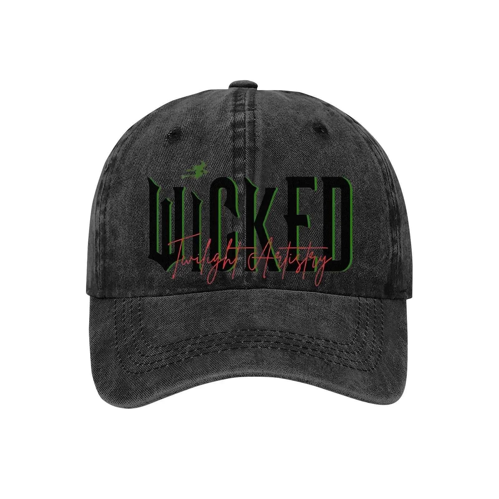 High quality twill cotton Wicked Alphabet Baseball Cap Fashion Men And Women With The Same Bad Witch Adjustable sun hats gorras