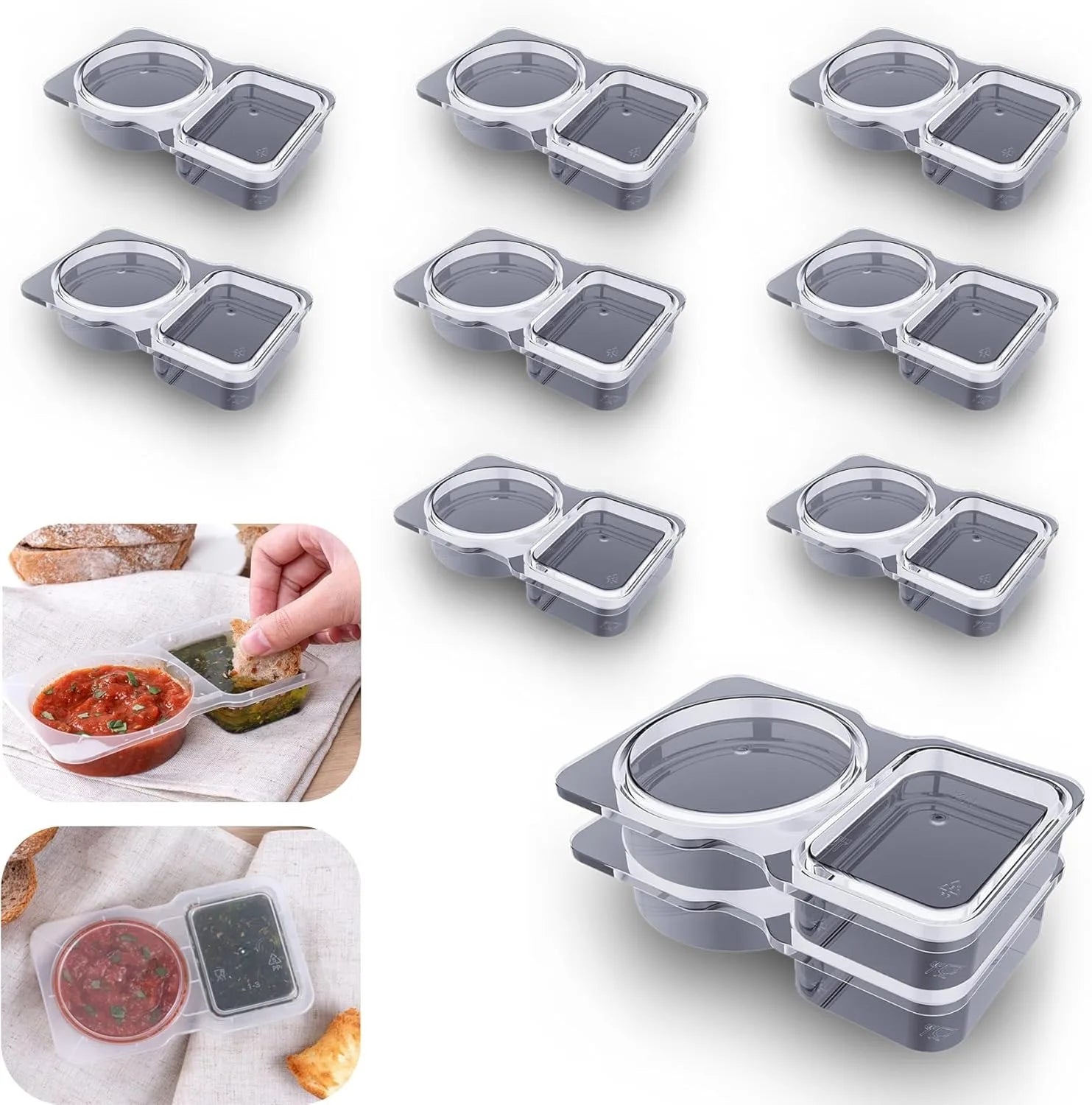 Double Dip Snack Container