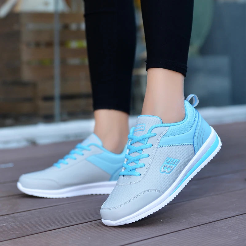 Women's Comfortable Golf Shoes, White Gray Girls' Outdoor Running Shoes, Women's Classic Casual Walking Shoes