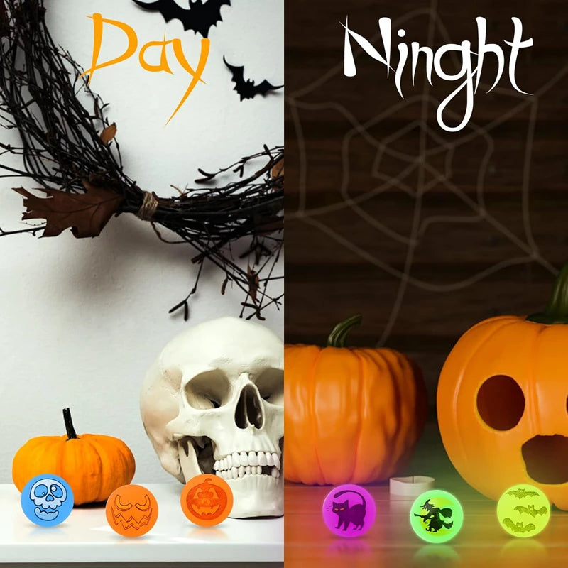 100-10Pcs Halloween Glow in The Dark Bouncing Balls - YourGiftIdeasUK