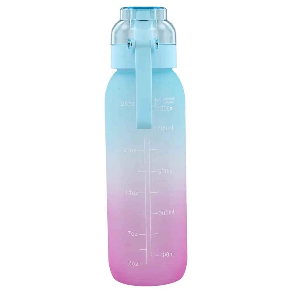 1000ML Fragrance Smelling Water Bottle with 1/7 Flavor Pod Air Water Up Bottle Scented Drinking Cup for Travel Climbing Hiking