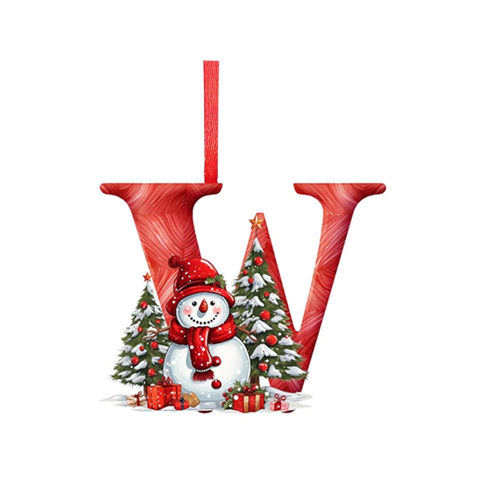 New Christmas Tree Decoration 2D Letter Pendant Acrylic 26 Letter Pendant Hanging Christmas Tree Ornament Accessories navidad - YourGiftIdeasUK