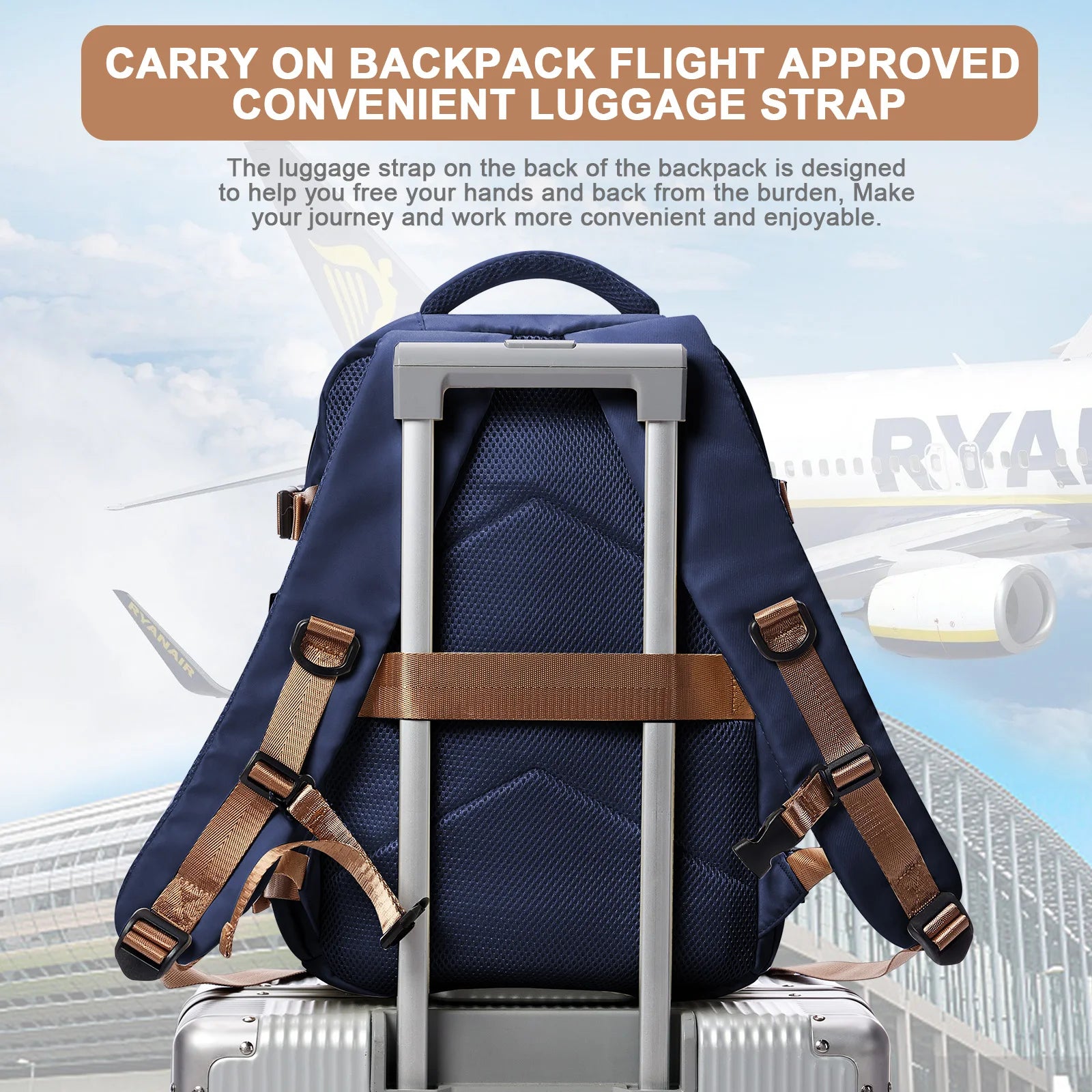 Men Travel Backpack  Airplane Bag Hand Luggage Wizzair 40x30x20 Carry-Ons Laptop Backpack Women Cabin Bags, School Backpacks