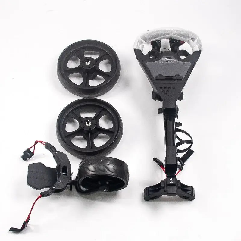 Golf Push Cart with Brake Multi-function Scoreboard Three-wheel Folding Cart Aluminum Alloy Trolley - YourGiftIdeasUK