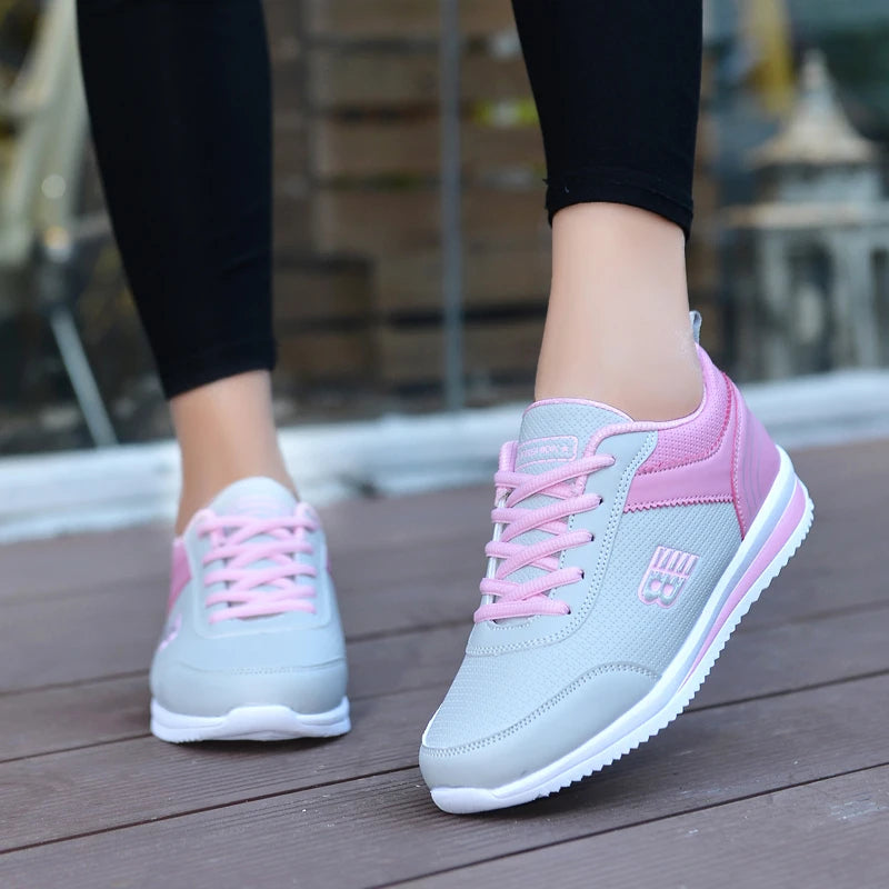 Women's Comfortable Golf Shoes, White Gray Girls' Outdoor Running Shoes, Women's Classic Casual Walking Shoes