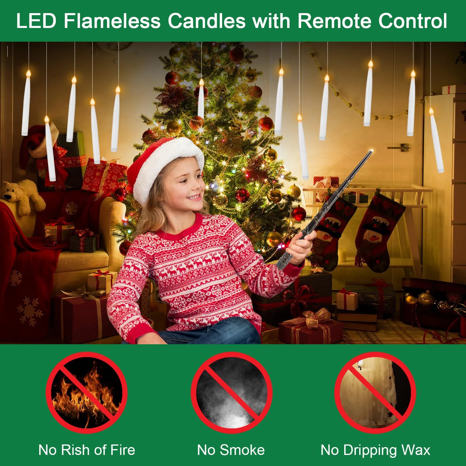 Halloween LED Floating Candles Magic Wand - YourGiftIdeasUK