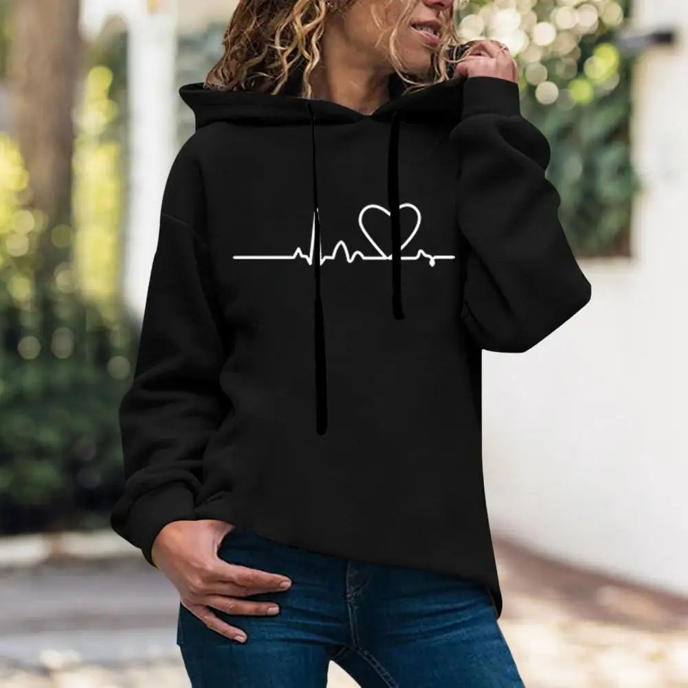 Winter Hoodie Drawstring Sweatshirt Keep Warm Plush Women Winter Hoodie Women Winter Hoodie  Female Clothes