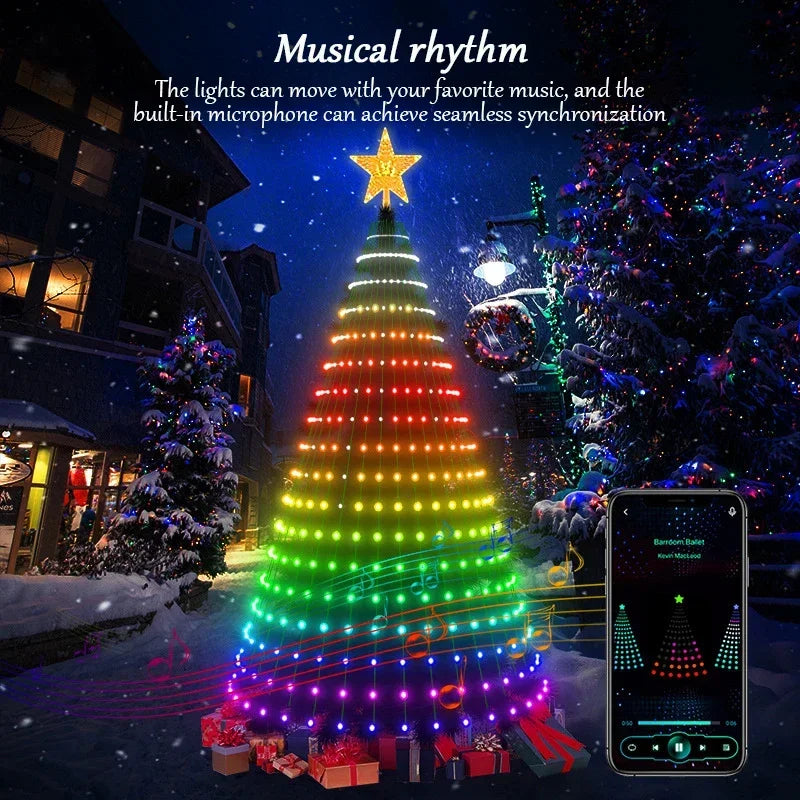 2.1M LED Christmas Tree Decorative Light Lntelligent IDeal LED APP Application Control DIY Lmage Light String for Quick Shipping - YourGiftIdeasUK