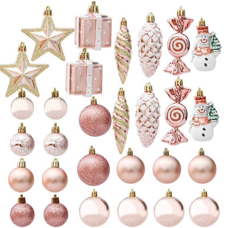 20/29pcs Christmas Ball Decoration Hanging Christmas Tree Pendant Ornaments For Home Gifts Accessories
