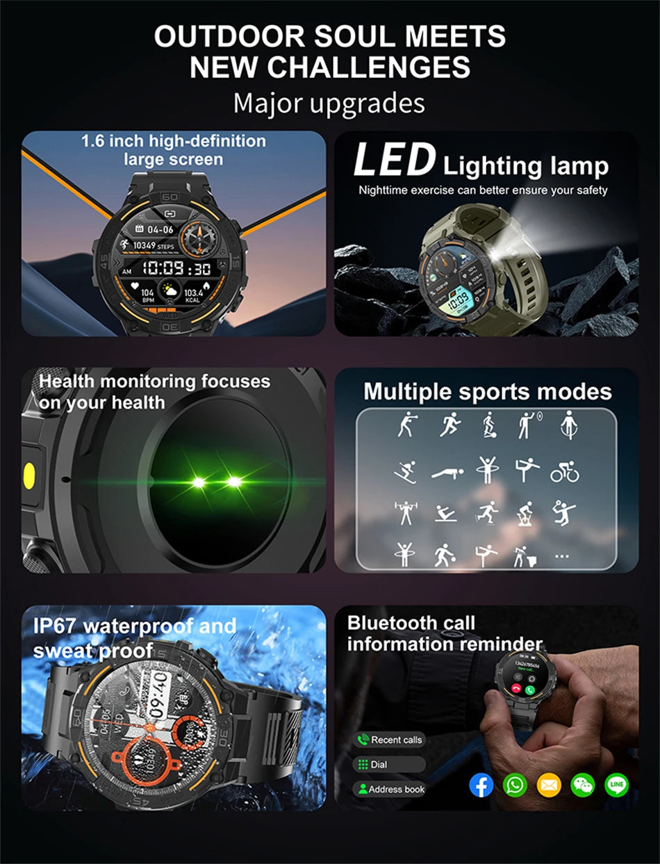 Smartwatch Military Men - YourGiftIdeasUK