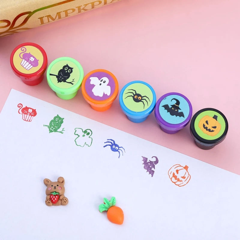 12-24pcs Creative Cartoon Pumpkin Bat Seal Halloween - YourGiftIdeasUK