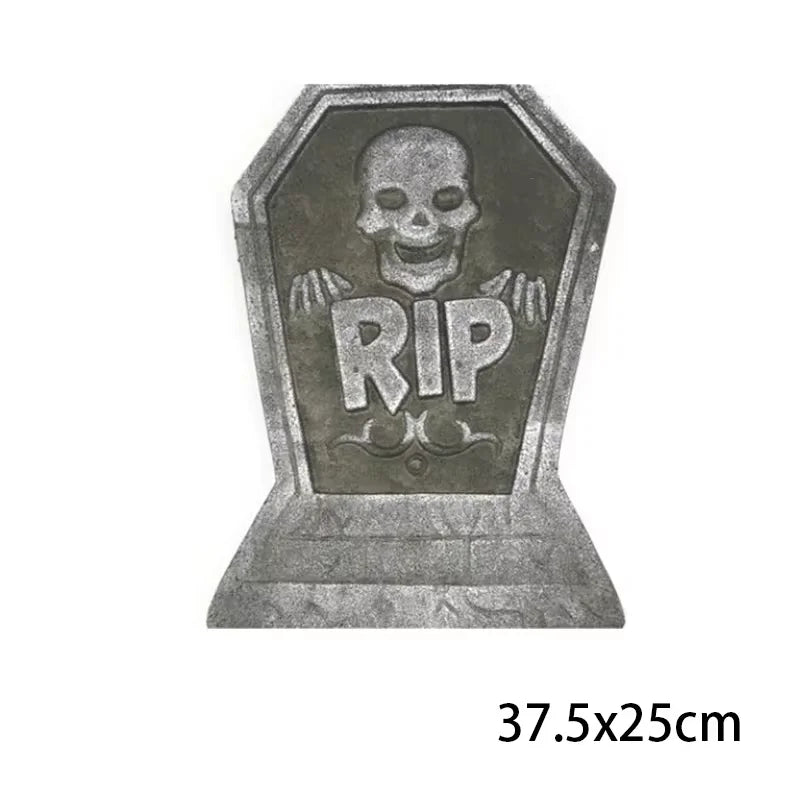 Halloween Foam Tombstone Decoration Haunted House RIP Stone Grisly Props Party Decor Skeleton Tombstone Yard Decoration - YourGiftIdeasUK