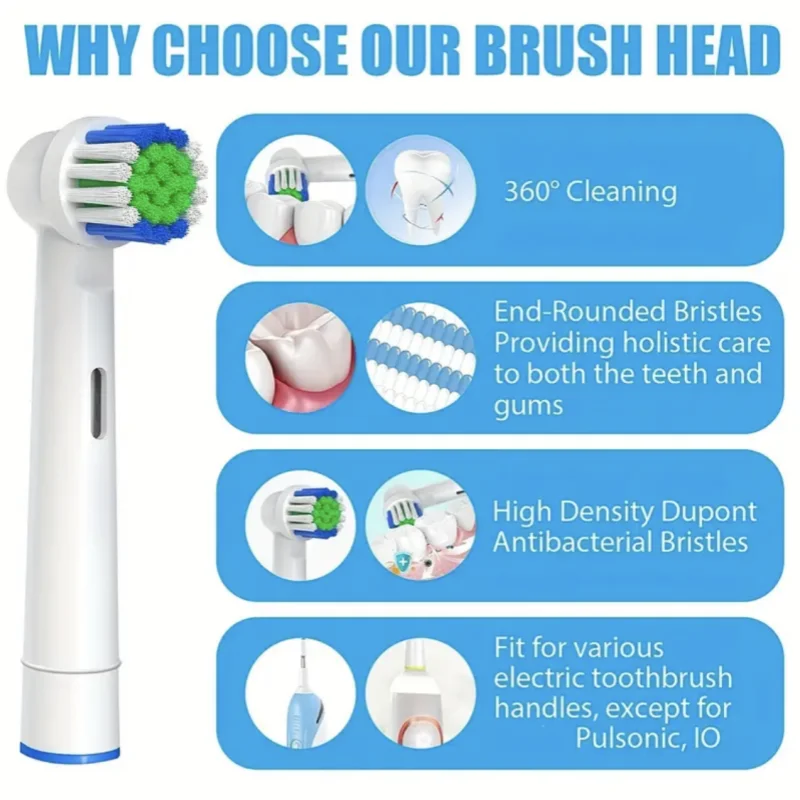 Compatible with Oral B electric toothbrush head p2/4000/3757/d12/3766 Braun replacement head universal - Your Gift Ideas