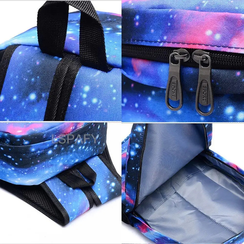 Luminous Cartoon Backpack Set for Kids & Adults