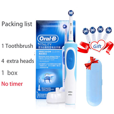 Oral B Electric Toothbrush Adult Rotation Clean Teeth Charging Tooth Brush 3D Whiten Teeth Oral Care Brush With Gift Brush Heads - Your Gift Ideas