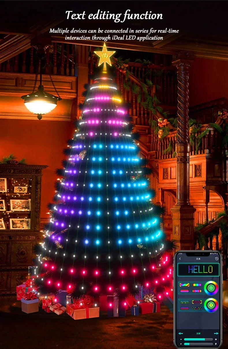 2.1M LED Christmas Tree Decorative Light Lntelligent IDeal LED APP Application Control DIY Lmage Light String for Quick Shipping - YourGiftIdeasUK