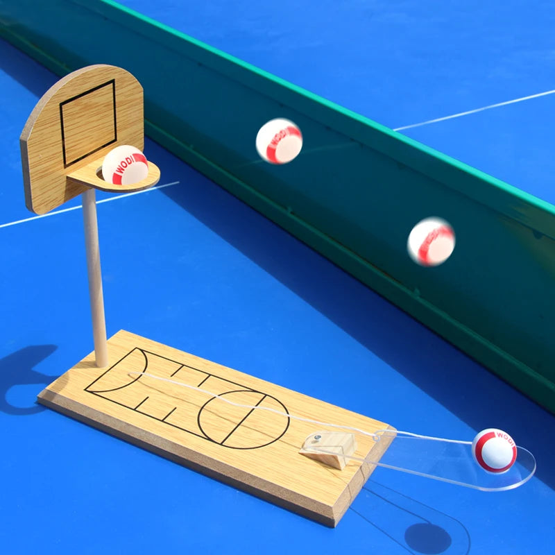 Classic Mini Table Basketball Shooting Board Game Activity Toy Children's Wooden Table Basketball Shooting Game
