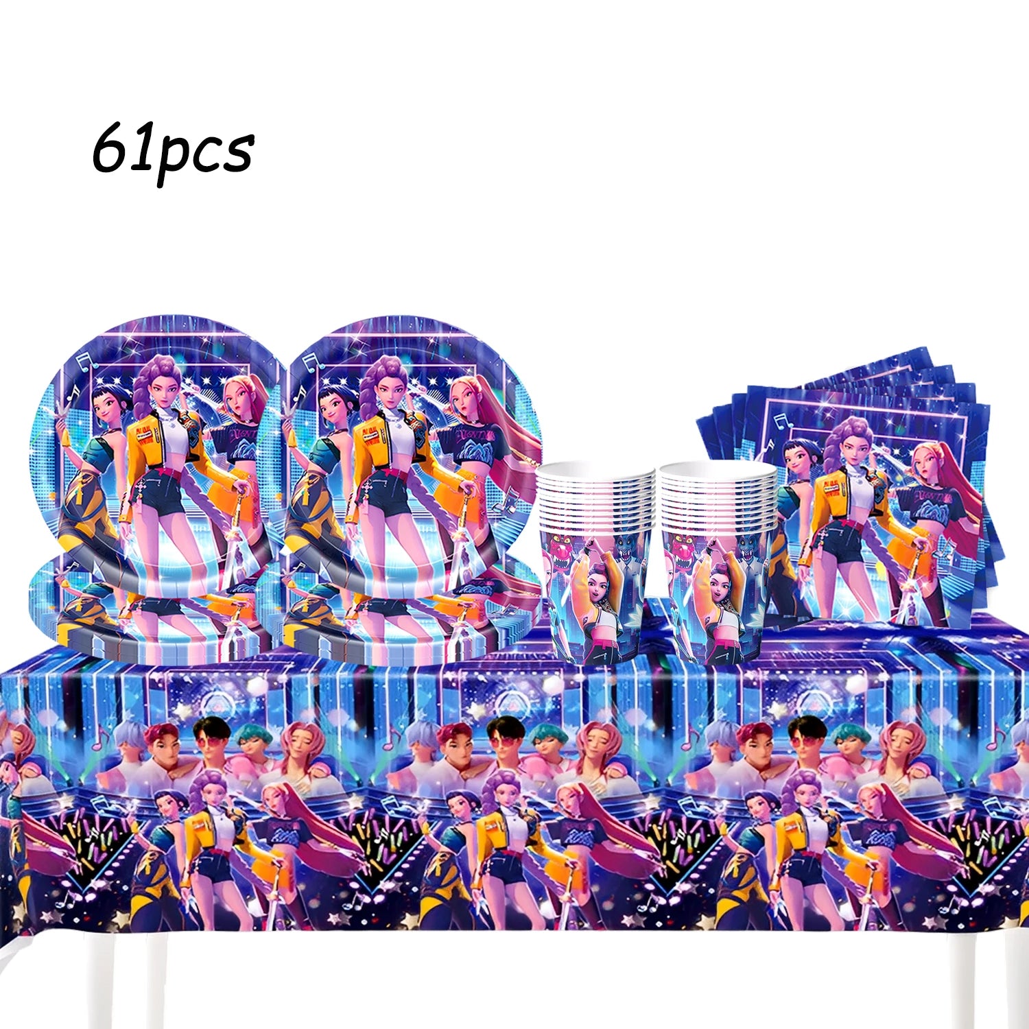 k pop demon hunters Theme Birthday Party Decorations Tableware Cup Plate  Gift bag paper Straw for Girls Baby Shower Supplies - YourGiftIdeasUK