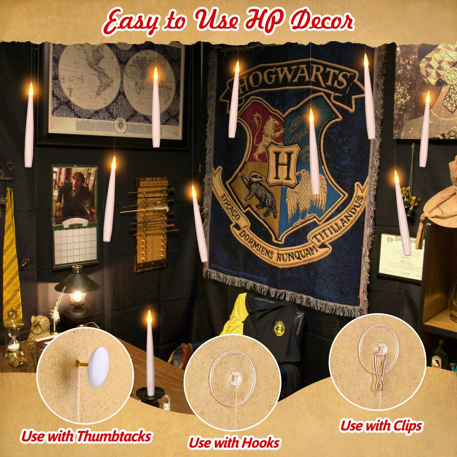 Halloween LED Floating Candles Magic Wand - YourGiftIdeasUK