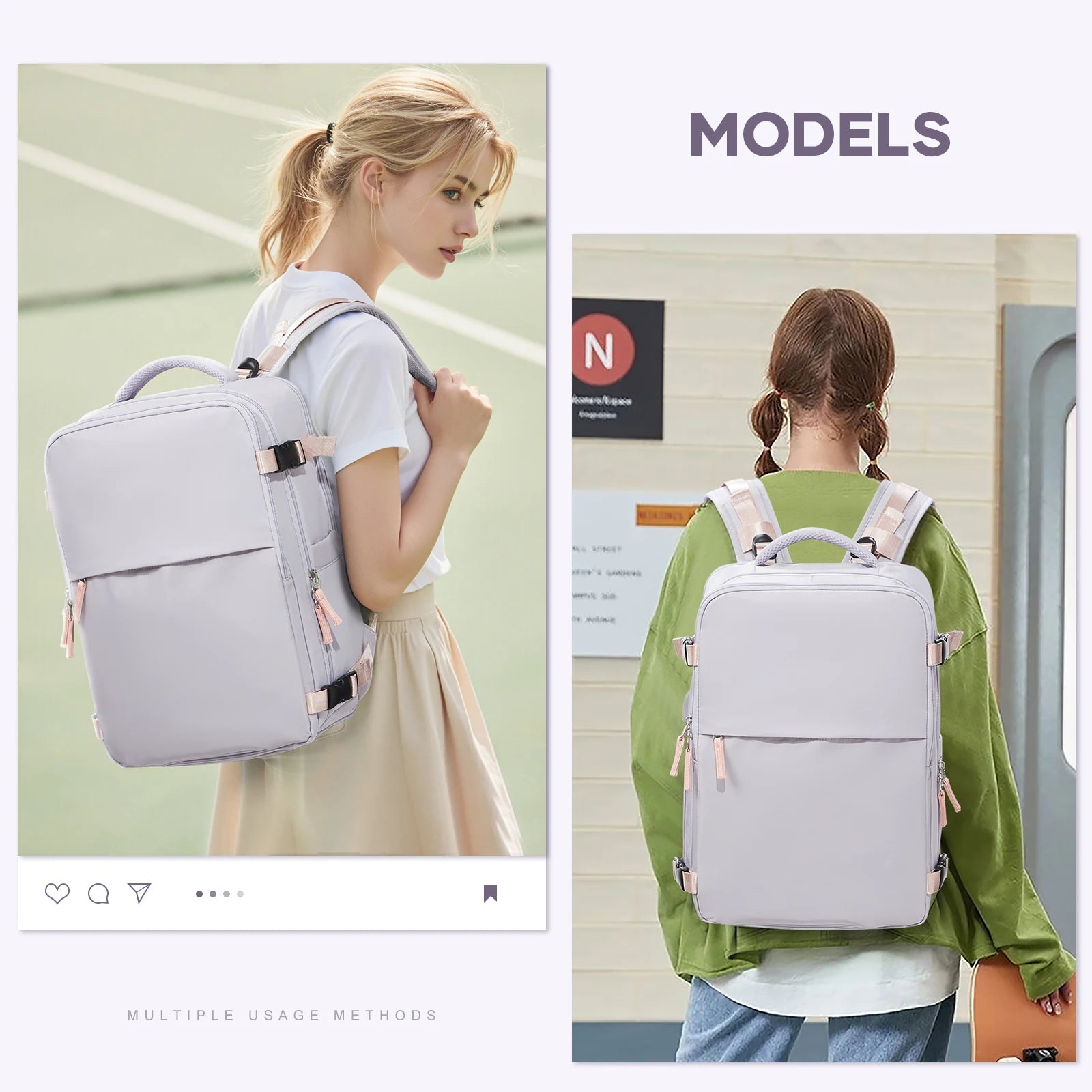 Airplane Cabin Luggage Wizzair 40x30x20 Vacuum Compression Backpack for Travel Hiking, Women Laptop Backpack  Vacuum Storage Bag