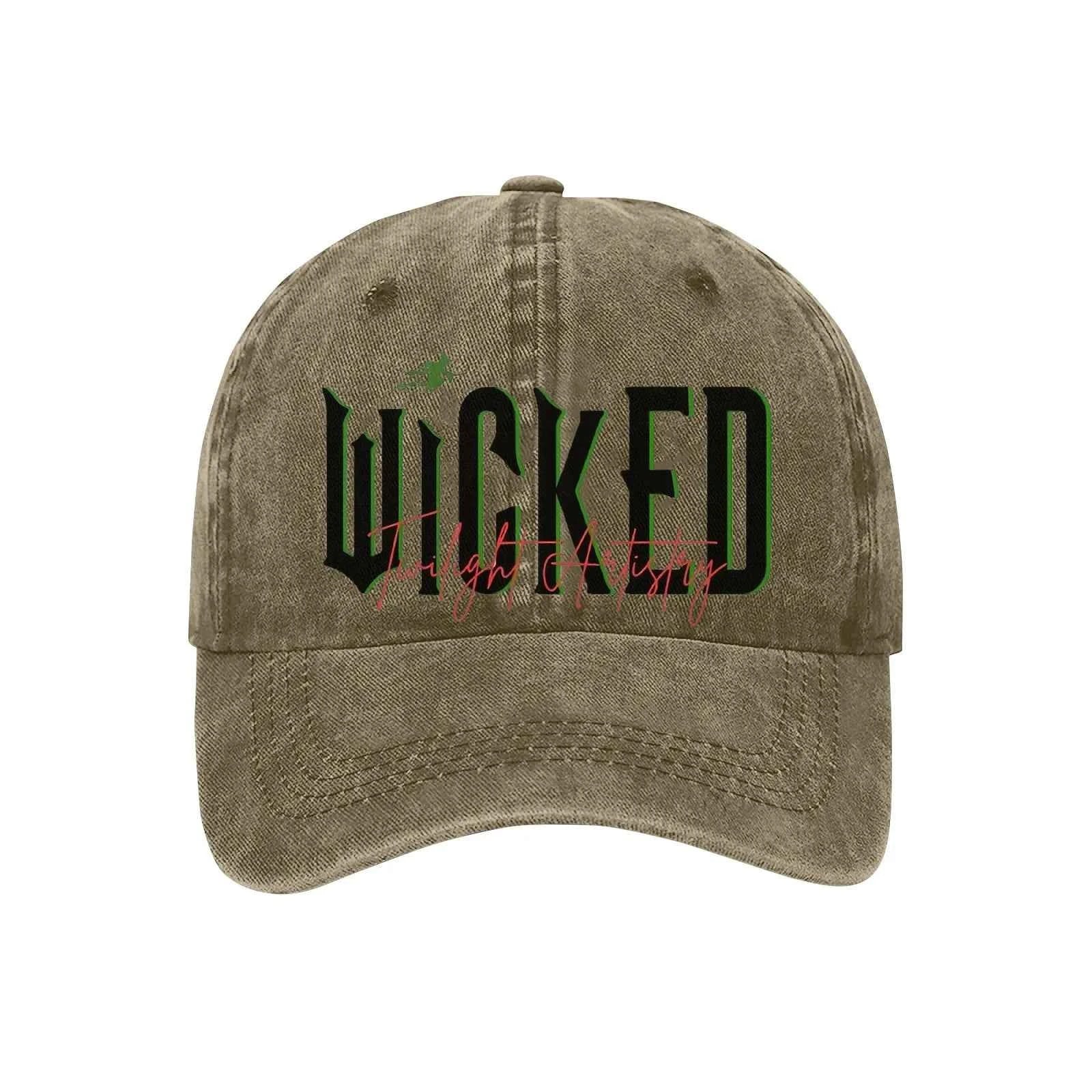 High quality twill cotton Wicked Alphabet Baseball Cap Fashion Men And Women With The Same Bad Witch Adjustable sun hats gorras